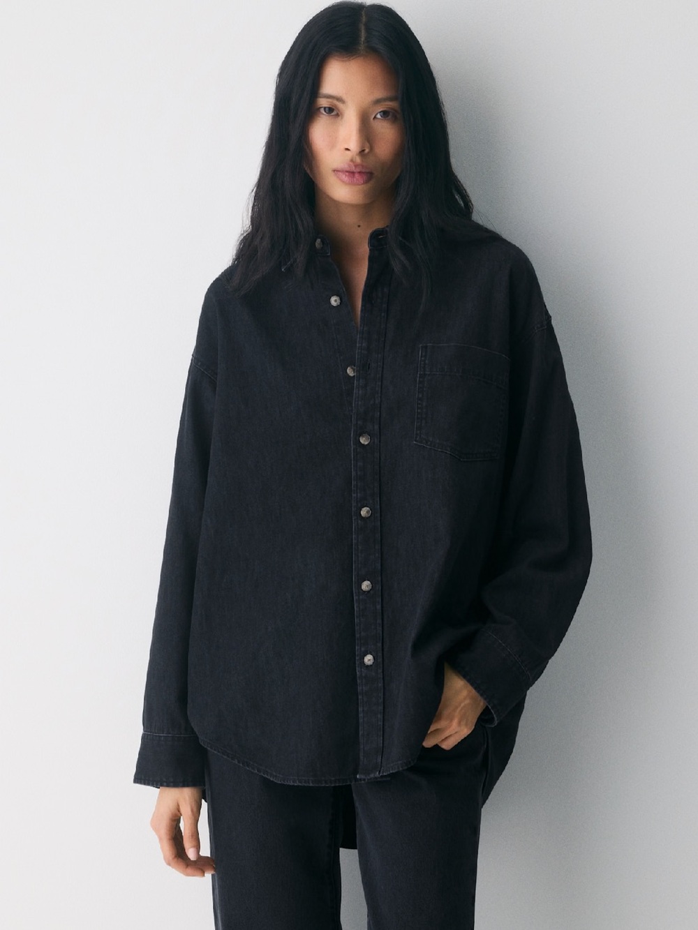 NWT Aritzia Denim Forum The 80s Comfy Denim Shirt